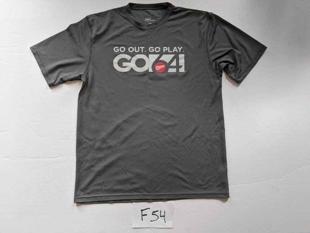 Zorrel Miller GO64 TShirt Size Medium Go Out Go Play Go 64 Gray -0520F54